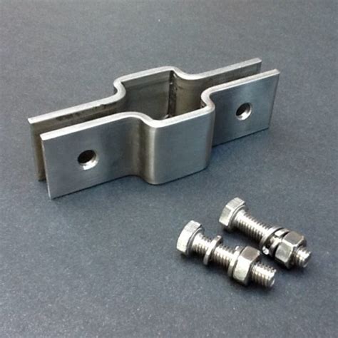 2 metal pipe brackets|2 square tube mounting bracket.